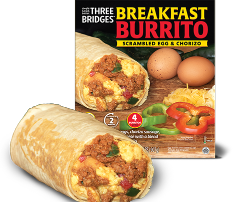 Three Bridges Scrambled Egg & Chorizo Breakfast Burrito