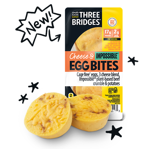 Three Bridges Cheese & Impossible Egg Bites